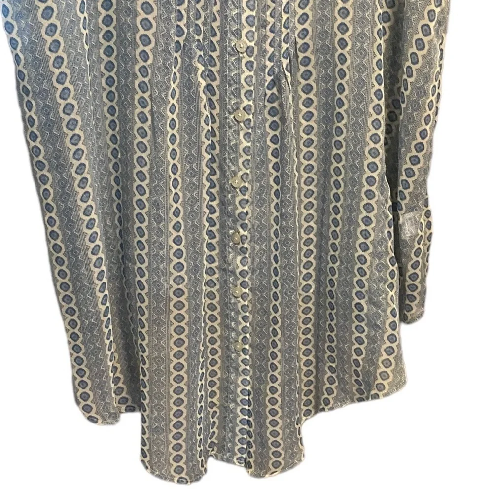 RVCA Sheer Long Sleeveless Button Down Top Or Cover Up Over Swimsuit/ Leggings - Picture 3 of 14